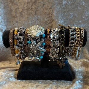 Vintage to now Mixed Metal and Beaded Bracelet lot of 11